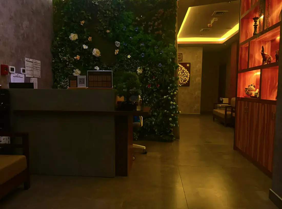Massage room at Next Balance Spa prepared with clean linen and warm lighting